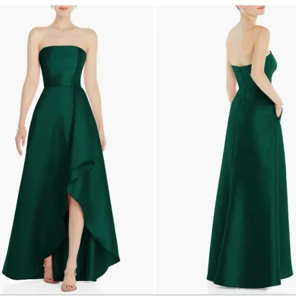 Mac Duggal | Dresses | Alfred Sung D832 Strapless Satin High Low Hunter Green V22 Dress Sz 2 | Poshmark Mac Duggal | Dresses | Alfred Sung D832 Strapless Satin High Low Hunter Green V22 Dress Sz 2 | Poshmark